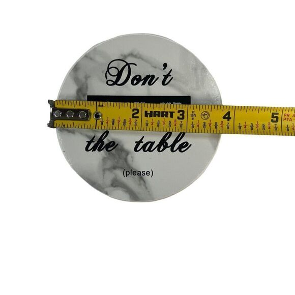 Coasters Set Of 6 Thipoten - Adult Humor Gift "Don't Fk Up The Table" Marble - Picture 4 of 4